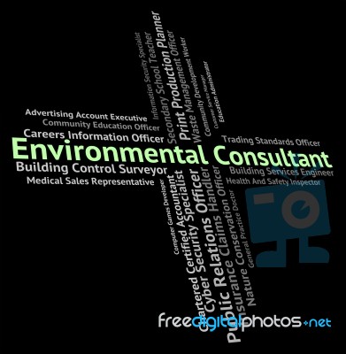 Environmental Consultant Showing Consulting Environmentally And Work Stock Image