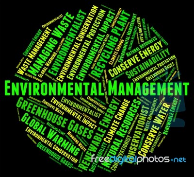 Environmental Management Represents Earth Day And Administration… Stock Image