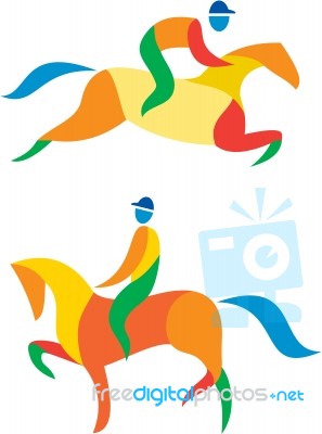 Equestrian Icon Stock Image