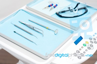 Equipment For A Dentist Stock Photo