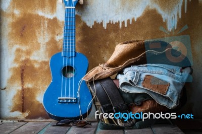 Equipment Used In The Basket Stock Photo