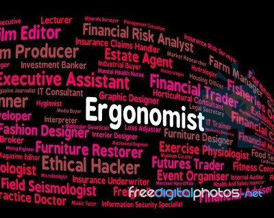 Ergonomist Job Meaning Career Position And Work Stock Image