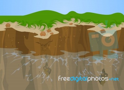 Erosion Of Cliff Stock Image