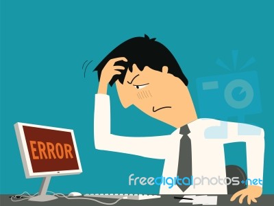 Error Again Stock Image