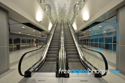 Escalators Stock Photo