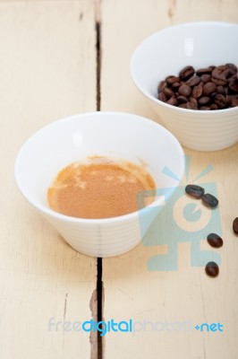 Espresso Cofee And Beans Stock Photo