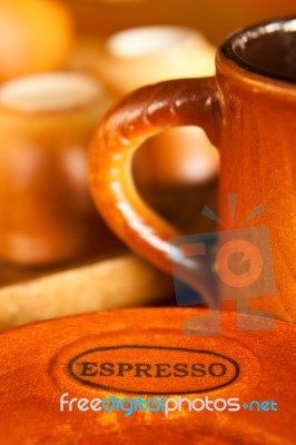 Espresso Coffee Mug Stock Photo