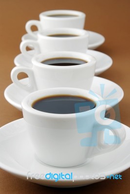 Espresso Row Stock Photo