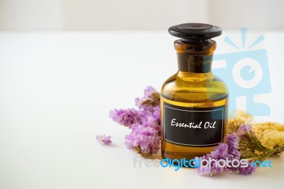 Essential Oil Background Stock Photo