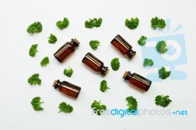 Essential Oil Of Parsley Stock Photo