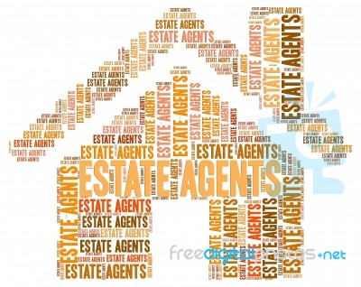 Estate Agents Means Property House And Housing Stock Image