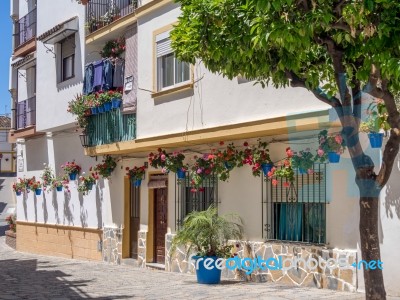 Estepona, Andalucia/spain - May 5 : Street Scene In Estepona Spa… Stock Photo