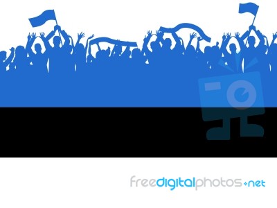 Estonia Copyspace Represents National Flag And Copy-space Stock Image