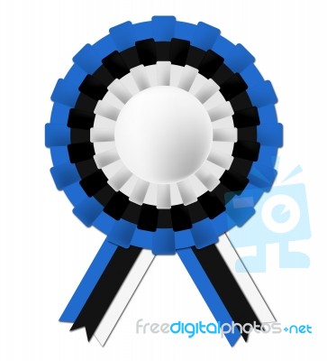 Estonian Rosette Represents Waving Flag And Celebration Stock Image