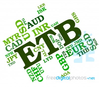 Etb Currency Means Foreign Exchange And Ethiopia Stock Image