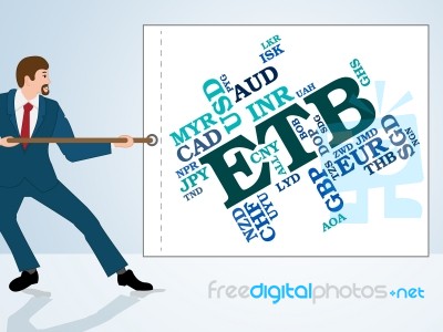 Etb Currency Means Foreign Exchange And Ethiopia Stock Image