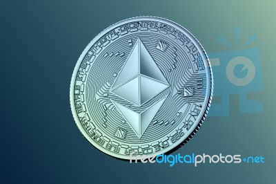 Ethereum Coin Stock Image