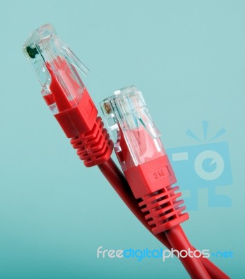 Ethernet Network Cables Stock Photo