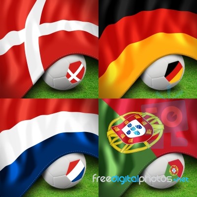 Euro 2012 Group B Nations Stock Image