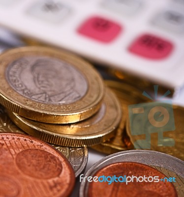 Euro Coins Stock Photo