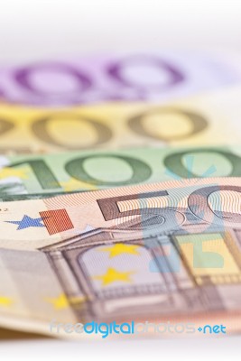 Euro Money Macro Stock Photo