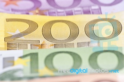 Euro Money Macro Stock Photo