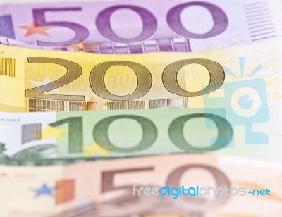 Euro Money Macro Stock Photo