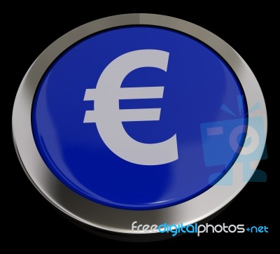 Euro Symbol Button Stock Image