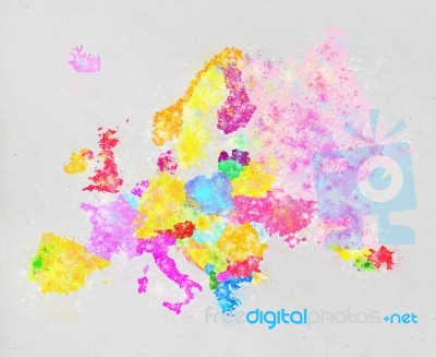 Europe Map Stock Image