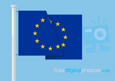 Europion Union Flag With Copyspace Stock Image