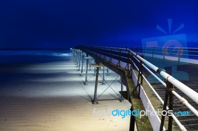 Evening Light And Saltburn Pier Stock Photo