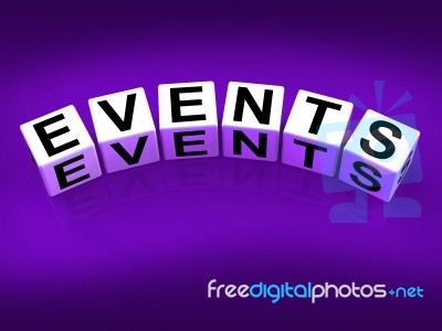 Events Blocks Represent Functions Experiences And Occurrences Stock Image