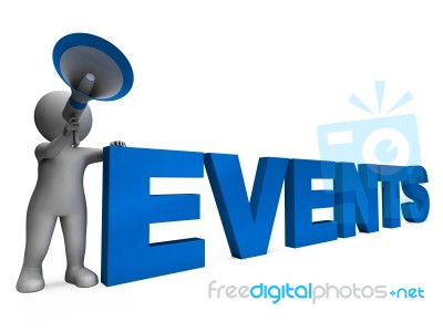 Events Character Means Concert Occasion Events Or Functions Stock Image