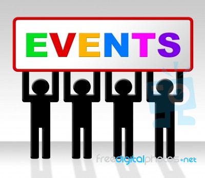 Events Event Indicates Function Happenings And Affairs Stock Image