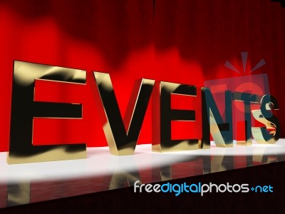 Events Word Stock Image