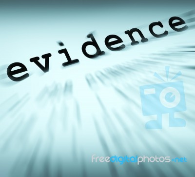 Evidence Definition Displays Crime Scene Investigation And Polic… Stock Image