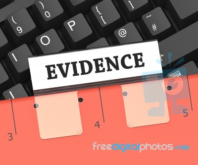 Evidence File Means Forensic Facts And Folders 3d Rendering Stock Image