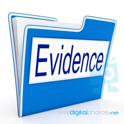 Evidence File Represents Folders Paperwork And Document Stock Image