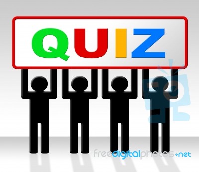 Exam Quiz Indicates Questions And Answers And Examination Stock Image