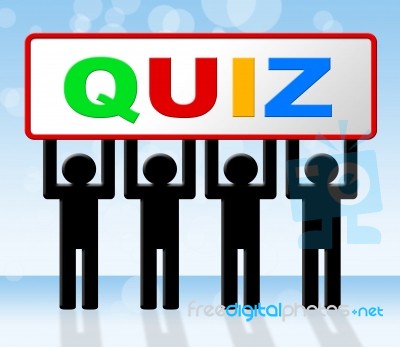 Exam Quiz Means Questions And Answers And Examination Stock Image