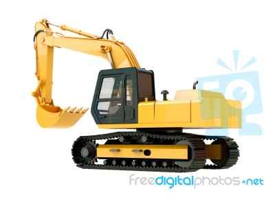 Excavator Isolated Stock Image