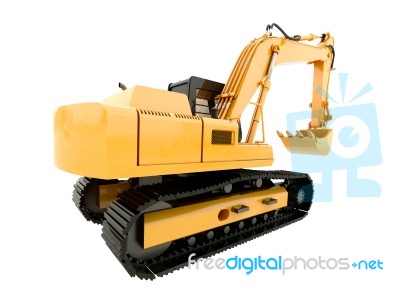 Excavator Isolated Stock Image