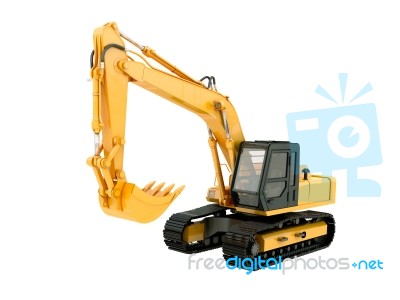 Excavator Isolated Stock Image