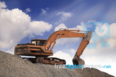 Excavator Machine Stock Photo