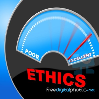 Excellent Ethics Shows Moral Principles And Excellency Stock Image