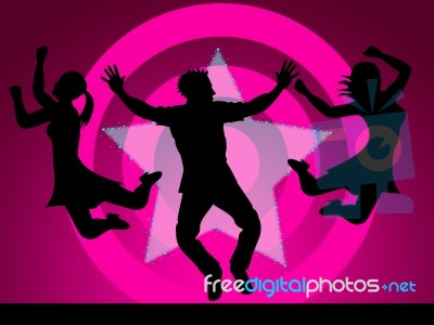 Excitement Disco Represents Nightclub Activity And Party Stock Image