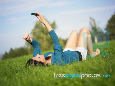 Exciting News Stock Photo