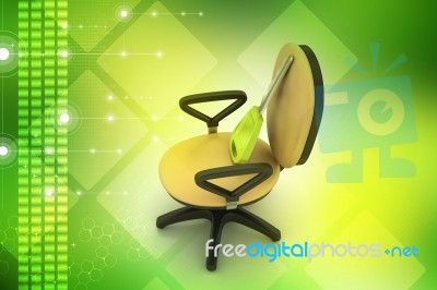 Executive Chair With Key Stock Image