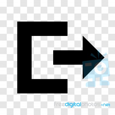 Exit Icon -  Iconic Design Stock Image