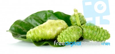 Exotic Fruit - Noni Isolated On The White Background Stock Photo